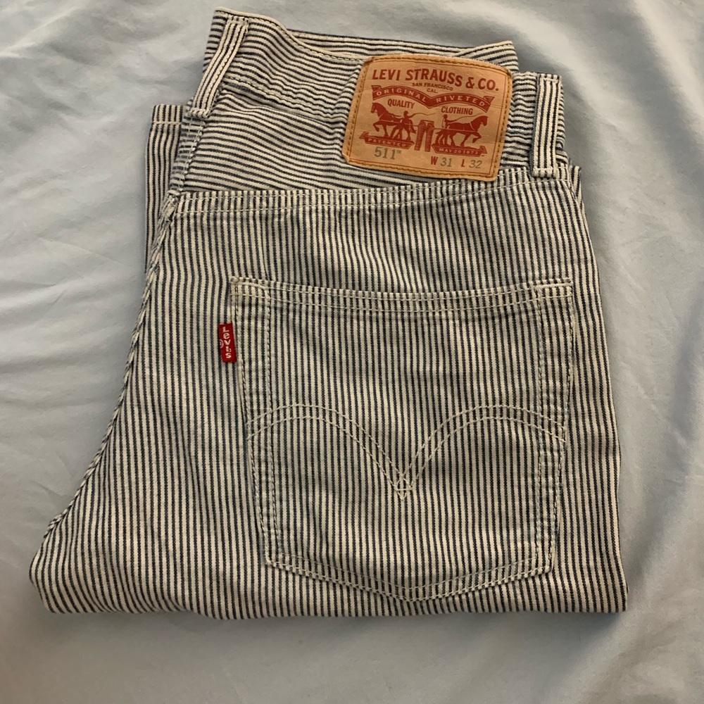 RARE vintage Levi’s stripped jeans